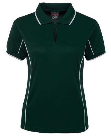 Picture of Podium Ladies Piping Polo Shirt 100% Polyester Pique Knit