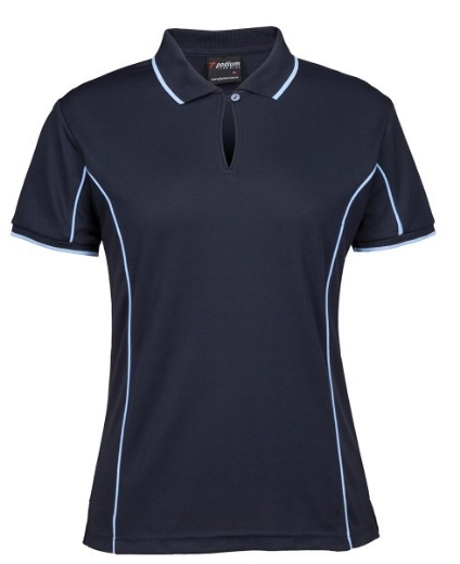 Picture of Podium Ladies Piping Polo Shirt 100% Polyester Pique Knit