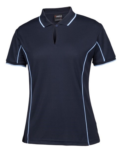 Picture of Podium Ladies Piping Polo Shirt 100% Polyester Pique Knit