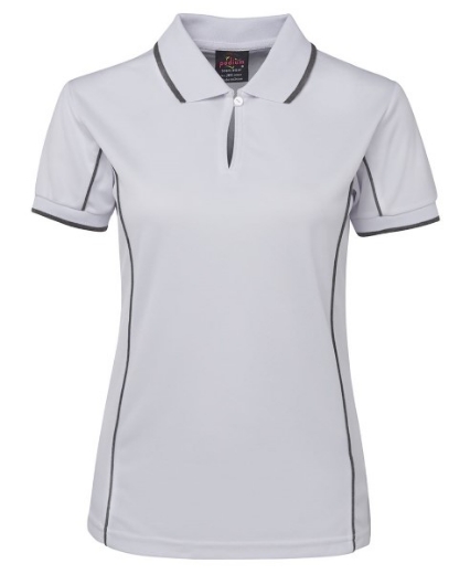 Picture of Podium Ladies Piping Polo Shirt 100% Polyester Pique Knit