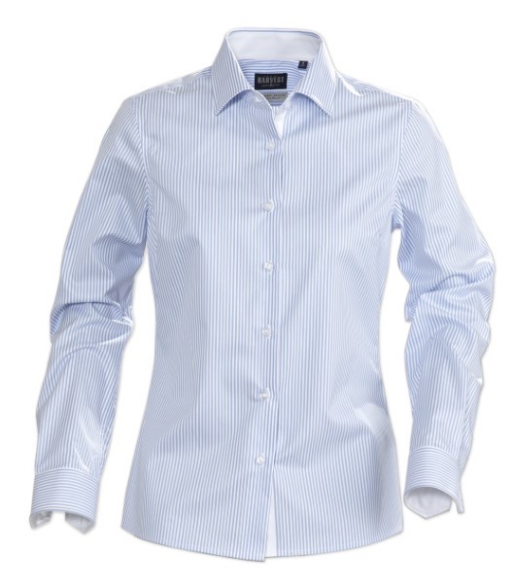 Picture of James Harvest Ladies Reno Stripe Shirt 100% Combed Cotton