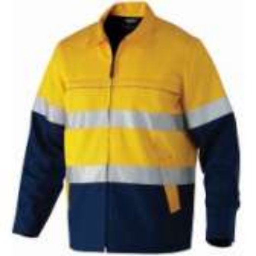 Picture of King Gee Originals Hi-Vis Reflective Cotton Drill Work Jacket
