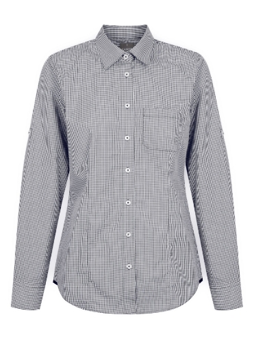 Picture of Gloweave Ladies Westgarth Gingham Check Slim Fit Hospitality Long Sleeve Shirt