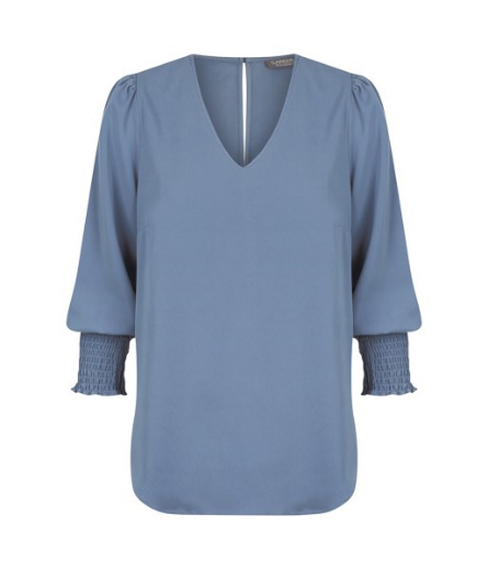 Picture of Gloweave Cleo Ladies V Neck Shirred Cuff Top