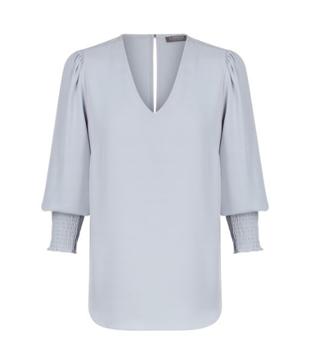 Picture of Gloweave Cleo Ladies V Neck Shirred Cuff Top