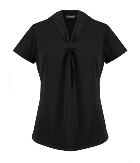 Picture of Gloweave Ladies Rose Short Sleeve Cool Breeze Knot Top