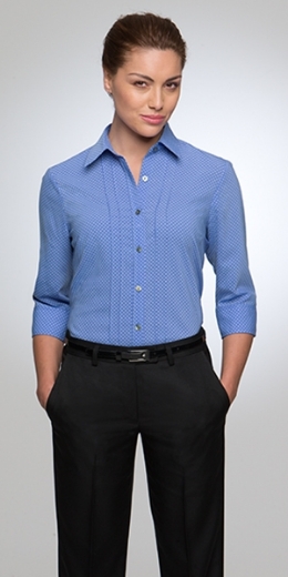 Picture of City Collection Ladies Blouse City Stretch Spot 3/4 Sleeve