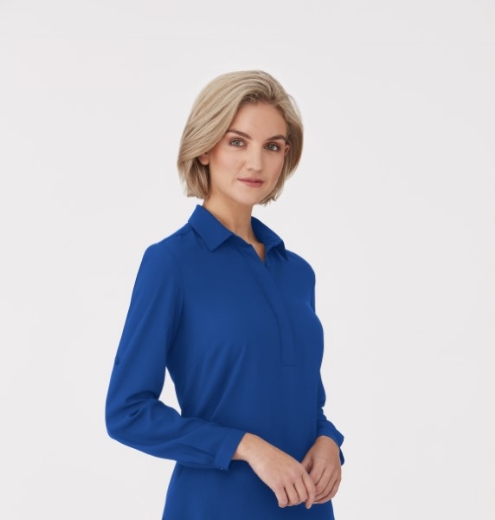 Picture of City Collection Ladies Meghan Long Sleeve Blouse