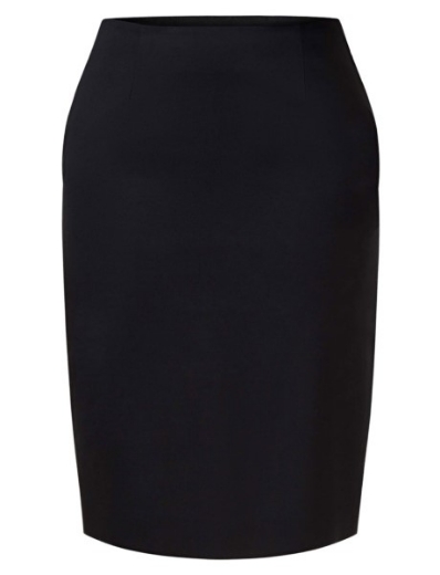 Picture of NNT Ladies Dobby Stretch Panel Pencil Skirt Black