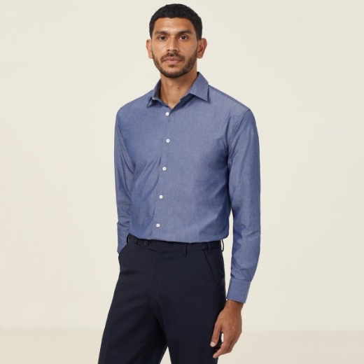 Picture of NNT Mens Chambray Long Sleeve Shirt
