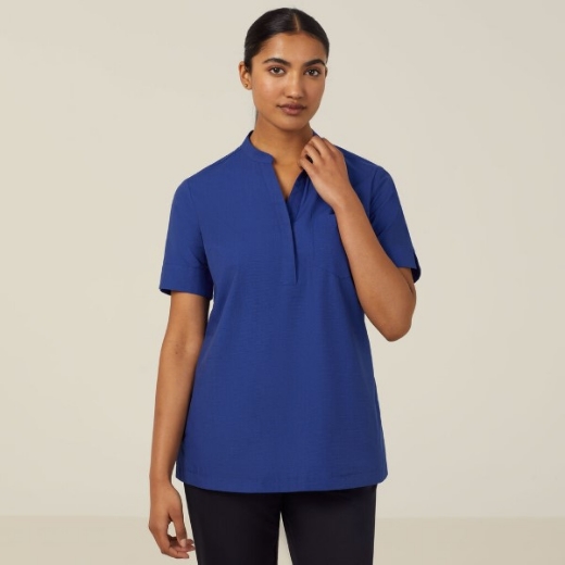 Picture of NNT Ladies Poly Cotton End on End Short Sleeve Tunic