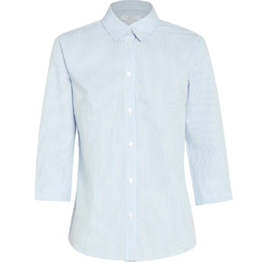 Picture of NNT Ladies Avignon Fine Block Stripe Stretch 3/4 Sleeve Shirt