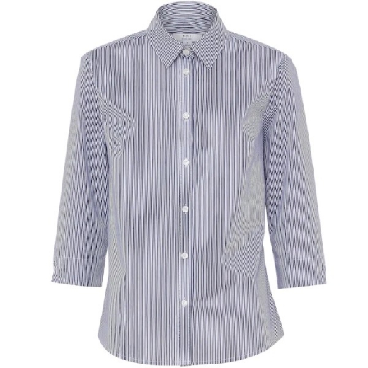 Picture of NNT Ladies Avignon Fine Block Stripe Stretch 3/4 Sleeve Shirt