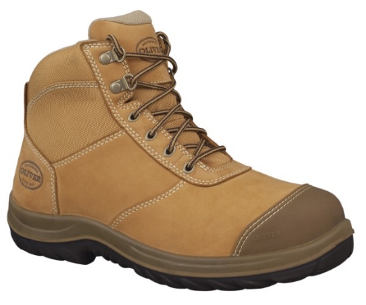 Picture of Oliver Mid Cut Lace Up Zip Sided Boot Wheat