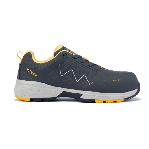 Picture of Oliver Mens Lace Up Jogger Grey/Yellow