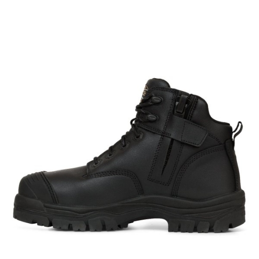Picture of Oliver At's 130mm Lace up Zip Side Hiker Boot Black