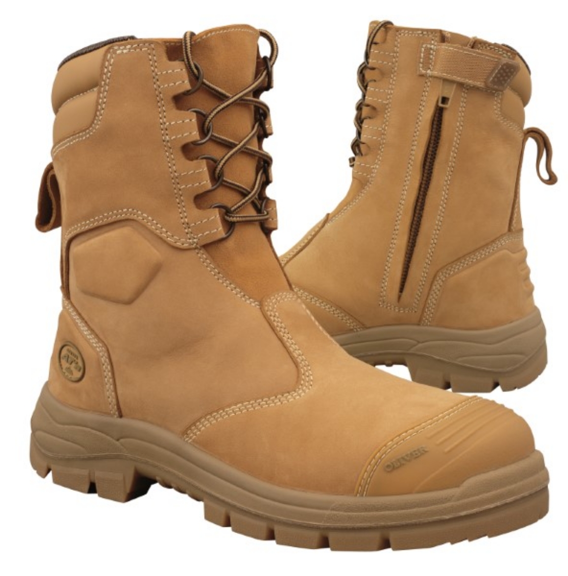 Picture of Oliver Boot AT's Hi-Leg Zip Sided Lace Up Boot Wheat
