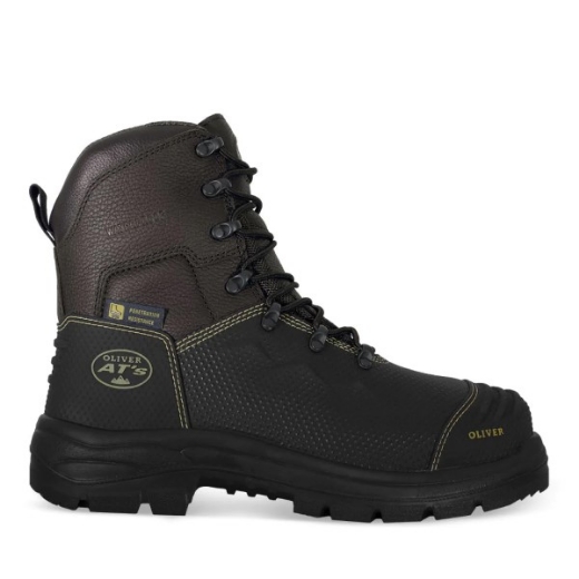 Picture of Oliver Boot At's Lace up Zip Side 150mm Caustic and Waterproof