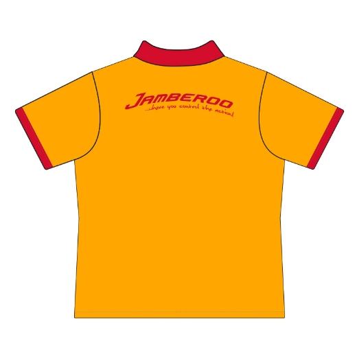 Picture of Sublimated Polo Shirt Short Sleeve Gold/Red