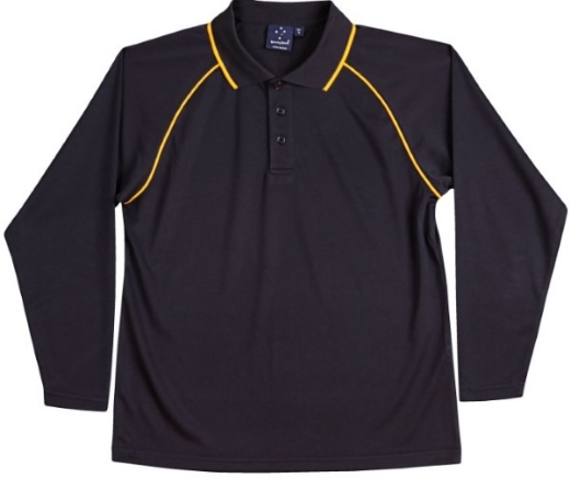 Picture of Winning Spirit Mens Long Sleeve Contrast Polo