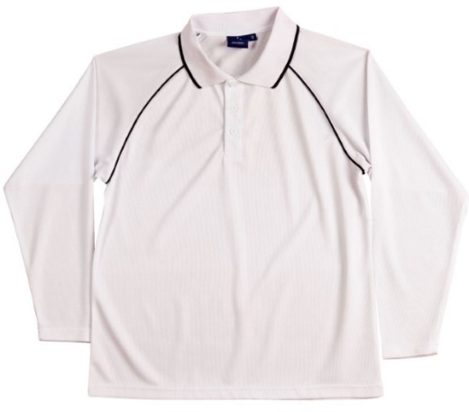 Picture of Winning Spirit Mens Long Sleeve Contrast Polo