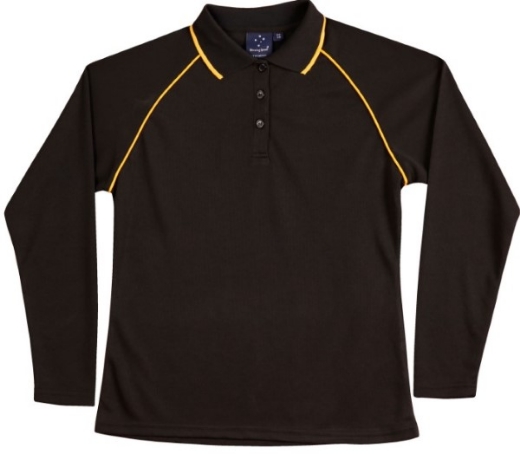 Picture of Winning Spirit Ladies Long Sleeve Contrast Polo