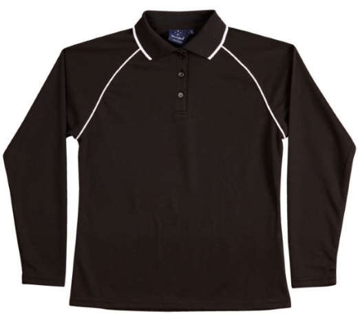 Picture of Winning Spirit Ladies Long Sleeve Contrast Polo
