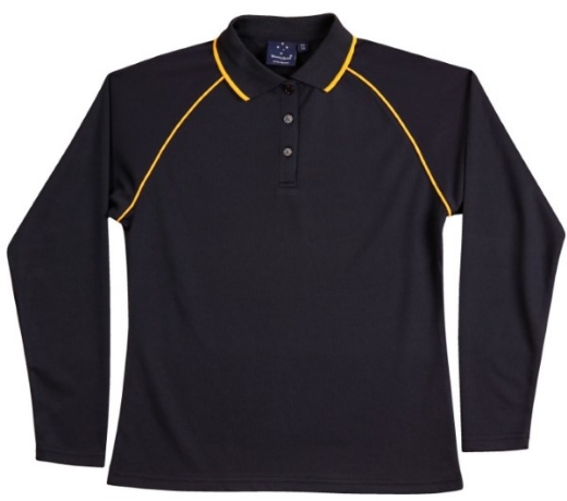 Picture of Winning Spirit Ladies Long Sleeve Contrast Polo