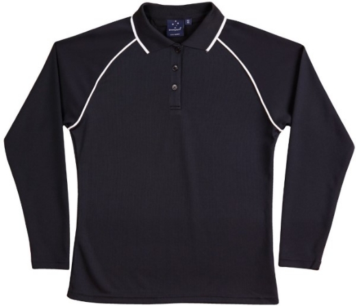 Picture of Winning Spirit Ladies Long Sleeve Contrast Polo
