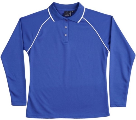 Picture of Winning Spirit Ladies Long Sleeve Contrast Polo