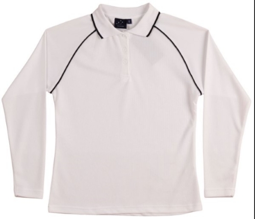 Picture of Winning Spirit Ladies Long Sleeve Contrast Polo