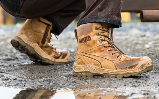 Picture of Puma Safety Boot Conquest Wheat Lace Up Zip Side with Composite Cap