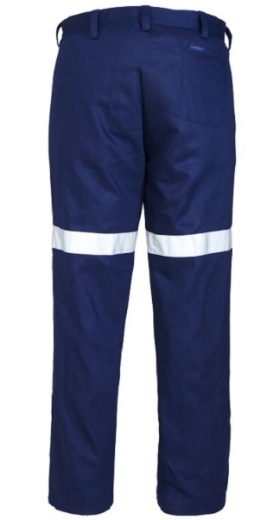 Picture of Ritemate Cotton Drill Pant 50mm Reflective Tape Navy