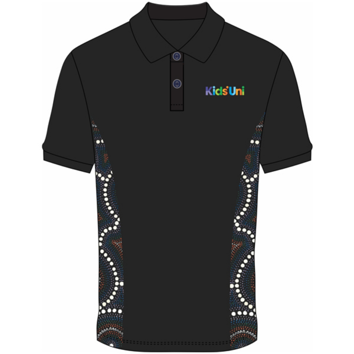 Picture of Indigenous Sublimated Cotton Polo including embroided Logos Front & Back