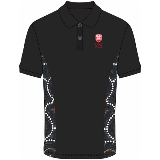 Picture of Indigenous Sublimated Cotton Polo including embroided Logos Front & Back