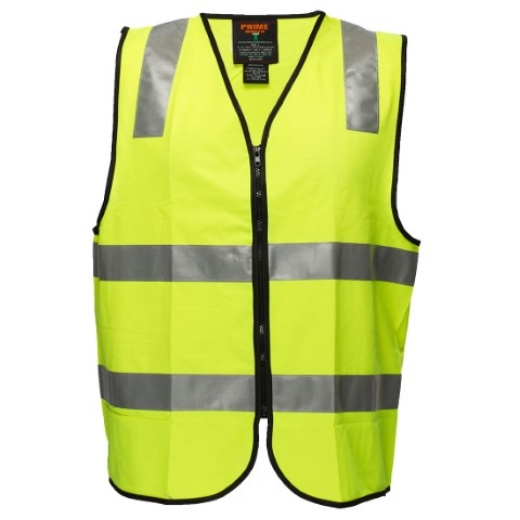 Picture of Prime Mover Safety Vest Zip Front with 2 Hoop Pattern Reflective Tape