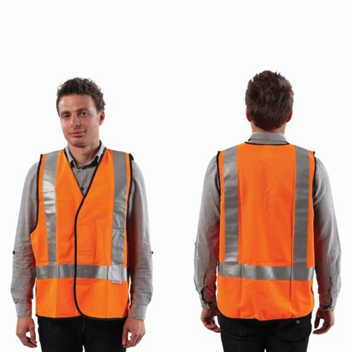 Picture of Pro Choice Safety Vest Nylon H Pattern Reflective Tape Orange