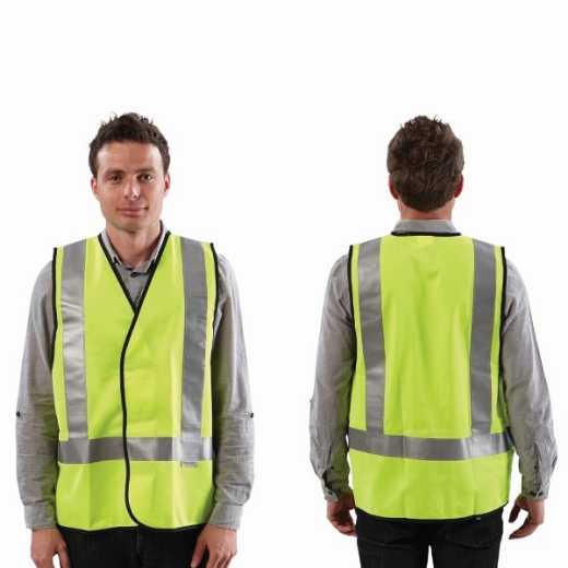 Picture of Pro Choice Safety Vest Nylon H Pattern Reflective Tape Yellow