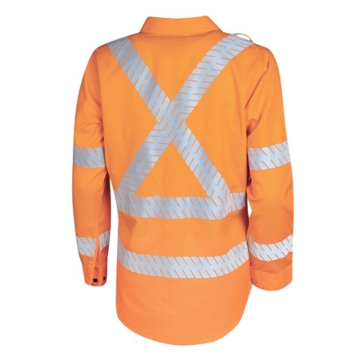 Picture of BOOL Ladies Parvotex® Inherent Fire Retardant L/S Shirt with Segmented Tape, Nylon Stud Closure. Rated to PPE 2 - 8.6 cal/cm2