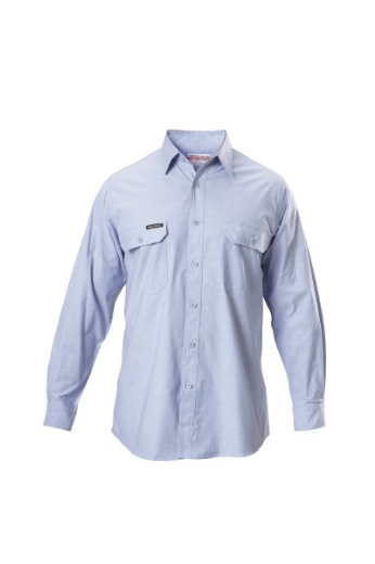 Picture of Hard Yakka Cotton Chambray Shirt Long Sleeve