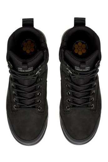 Picture of Hard Yakka 3056 Lace Up Zip Sided Boot Black