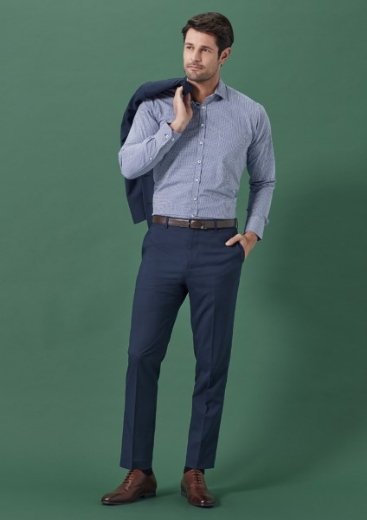 Picture of Biz Corporates Mens Renew Slim Fit Flat Front Pant