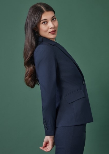 Picture of Biz Corporates Ladies Renew Single Button Mid Length Jacket