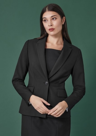 Picture of Biz Corporates Ladies Renew Single Button Mid Length Jacket