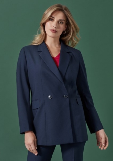 Picture of Biz Corporates Ladies Renew Double Breasted Longline Jacket