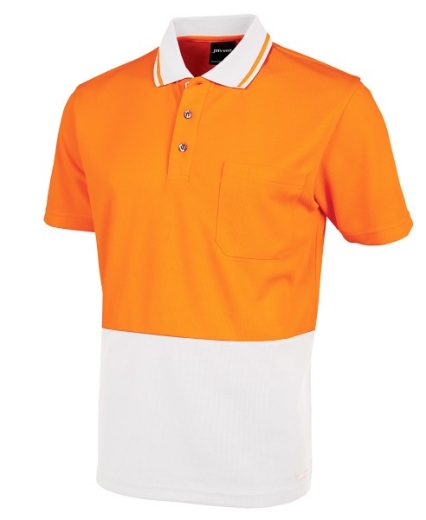 Picture of JB's Hi Vis Traditional Polo Shirt Short Sleeve 100% Polyester 2 Tone
