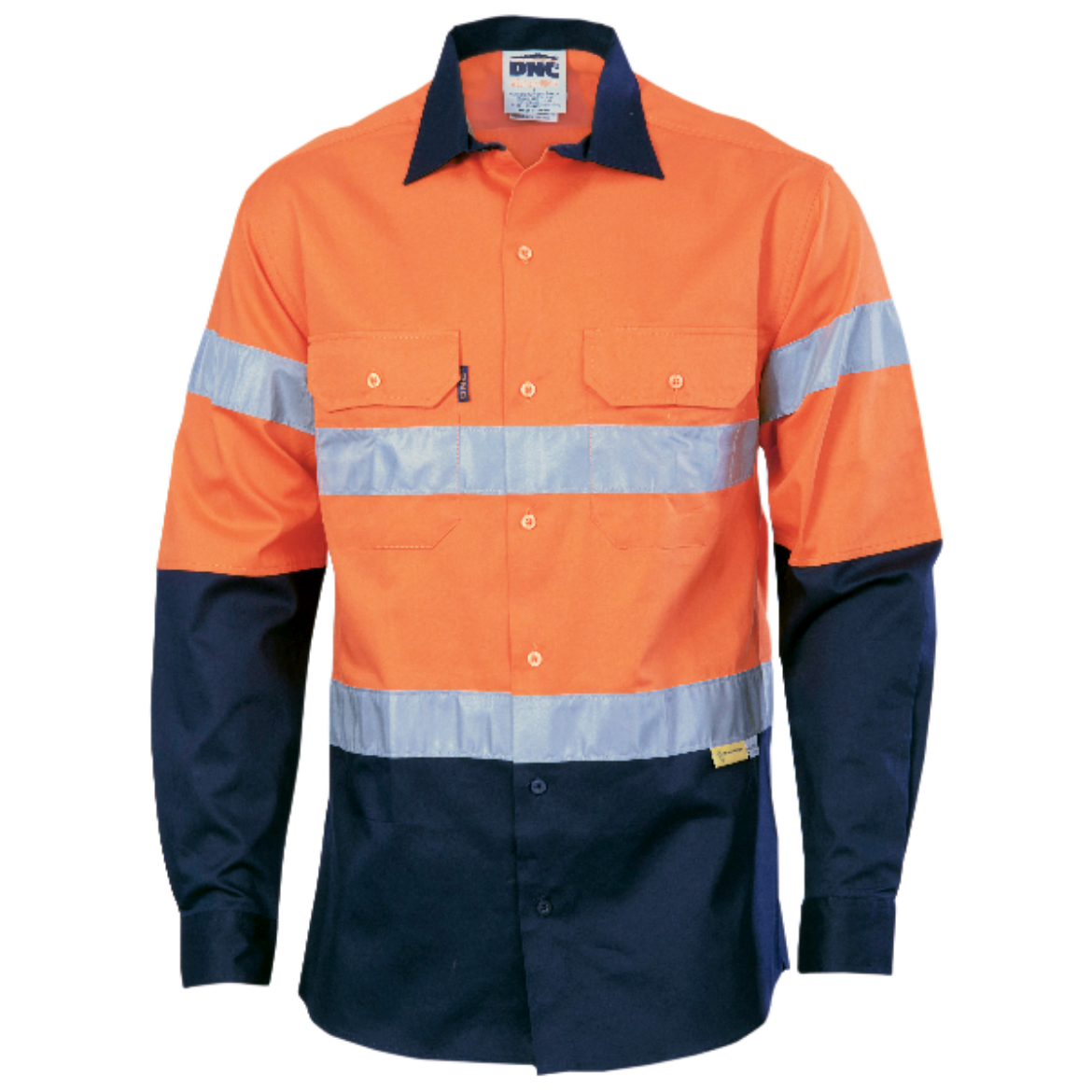 Picture of DNC Cotton Drill Shirt Long Sleeve RT1 Reflective Tape 2 Tone