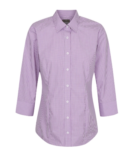 Picture of Gloweave Ladies Westgarth Gingham Check 3/4 Sleeve Shirt