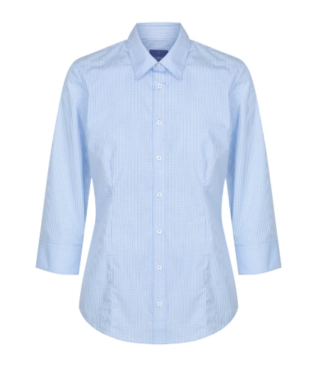 Picture of Gloweave Ladies Westgarth Gingham Check 3/4 Sleeve Shirt