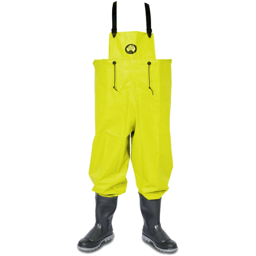 Picture of Waders Size Medium with Blundstone 024 Steel Cap Gumboot